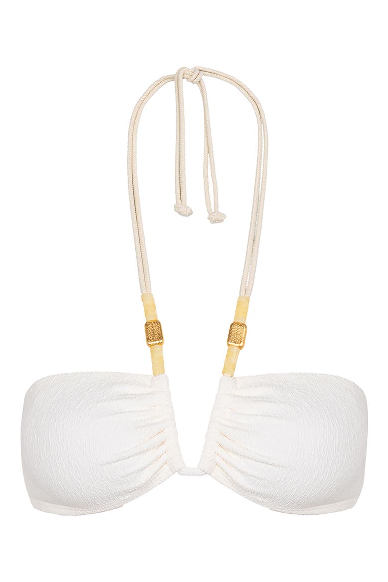 Harper Carol Halter Bikini Top, Alternate, color, WHITE