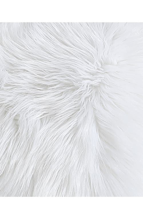 Juicy Couture Faux Fur Throw Pillow In White