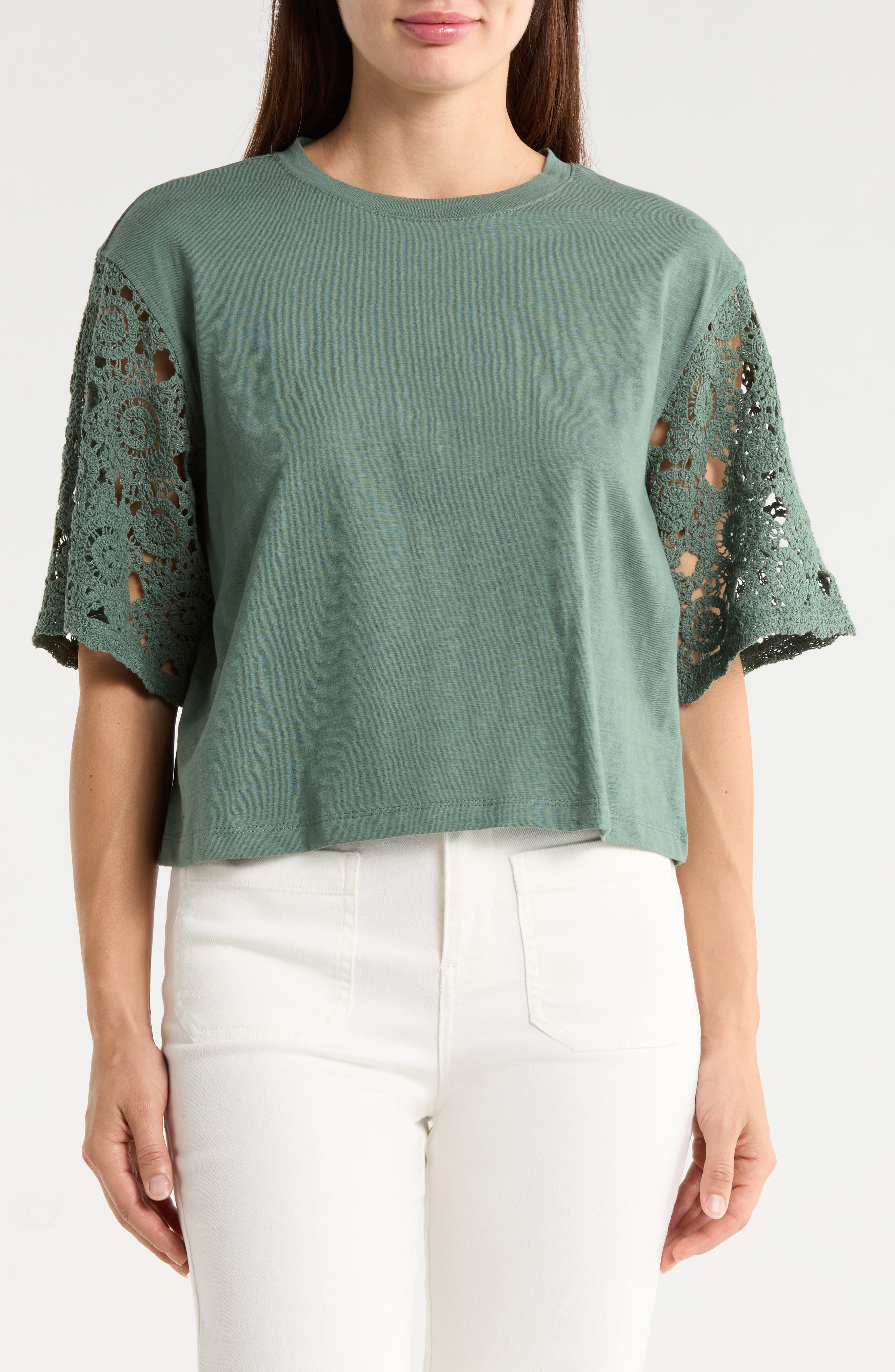 Sanctuary Eyelet Sleeve T-Shirt
