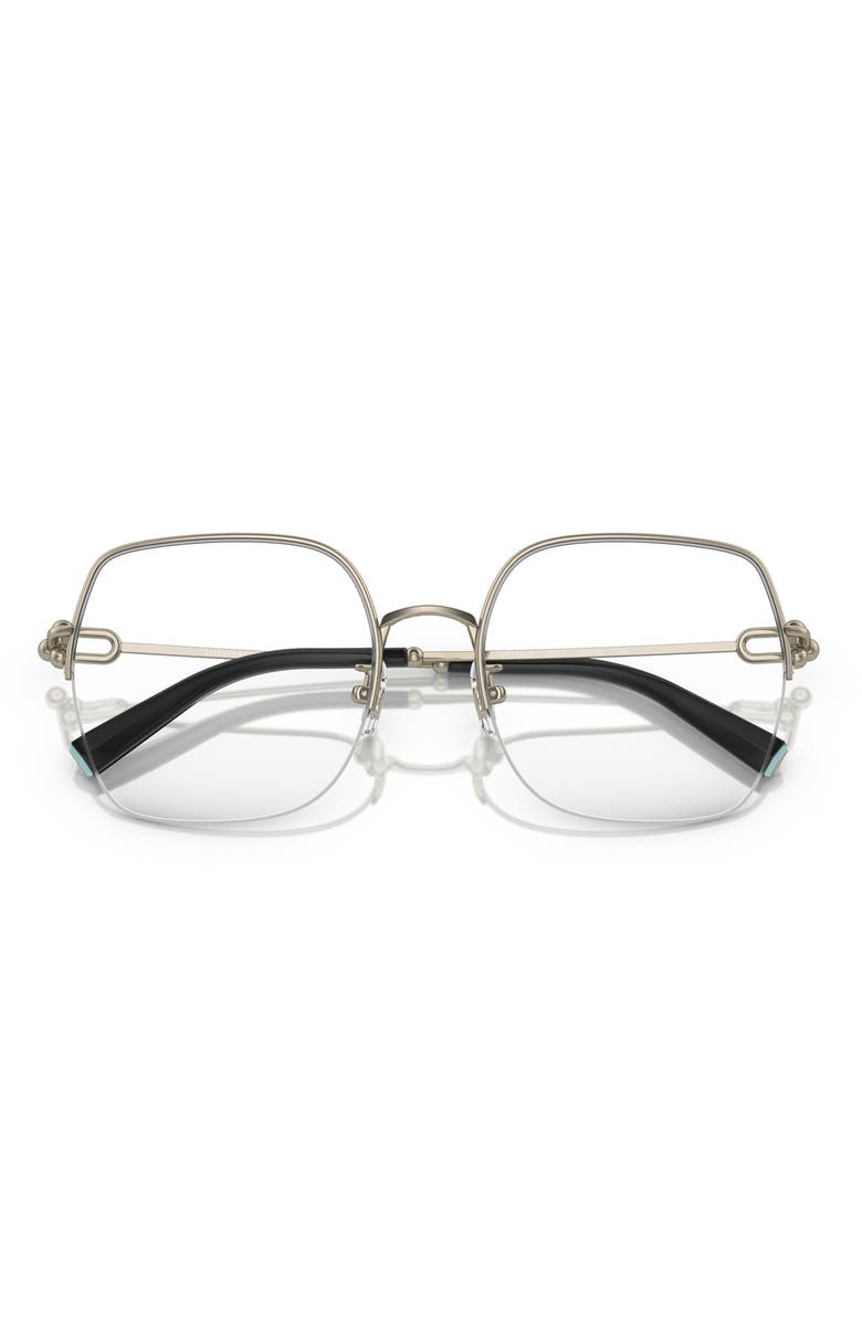 Tiffany & Co. 56mm Square Optical Glasses, Alternate, color, Pale Gold