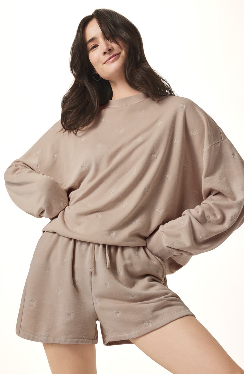 Splendid Elise Embroidered Lounge Shorts, Alternate, color, 