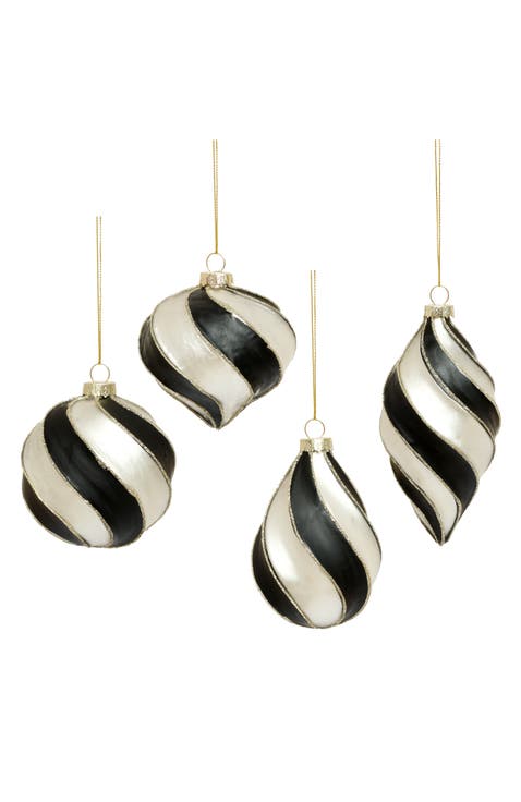 Classic Stripes Ornament, Set of 12