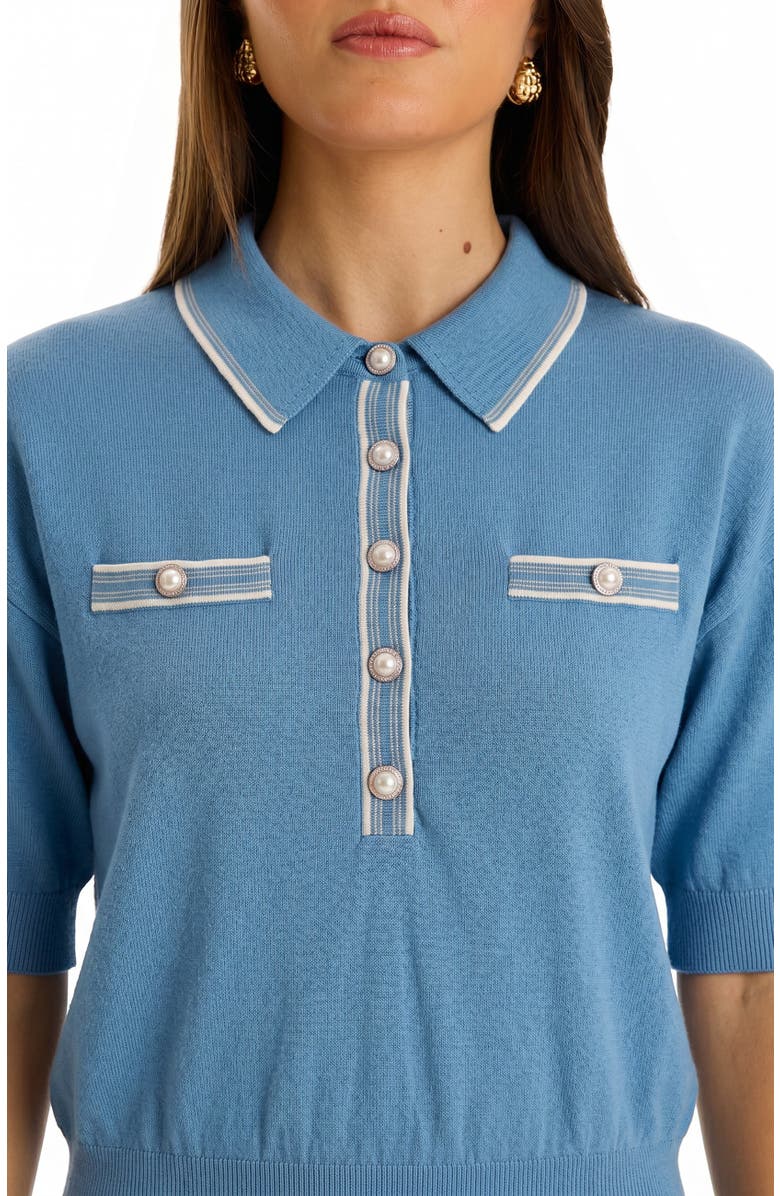 The Noli Shop Bobbi Polo Shirt, Alternate, color, Serene Blue
