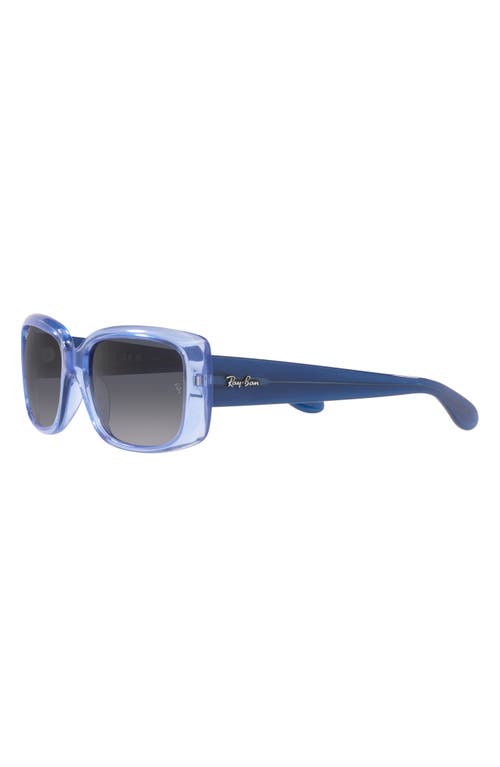 Ray Ban Ray-ban 55mm Gradient Polarized Pillow Sunglasses In Gold