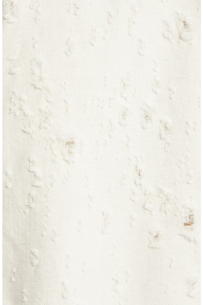 Distressed Cotton Blend Twill Lab Jacket, Alternate, color, ECRU