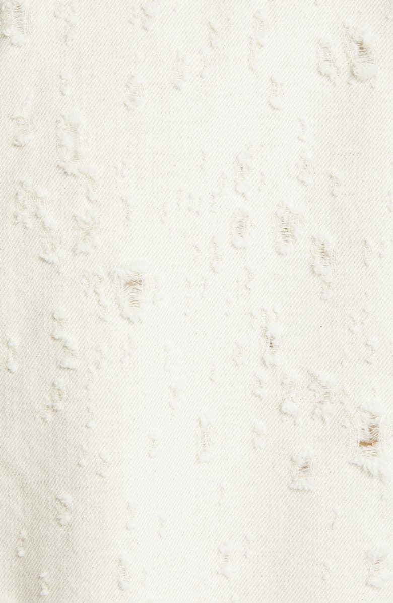 Closed Distressed Cotton Blend Twill Lab Jacket, Alternate, color, Ecru