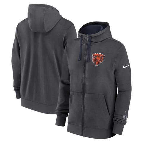Men's Nike Anthracite Chicago Bears Primetime Club Full-Zip Hoodie