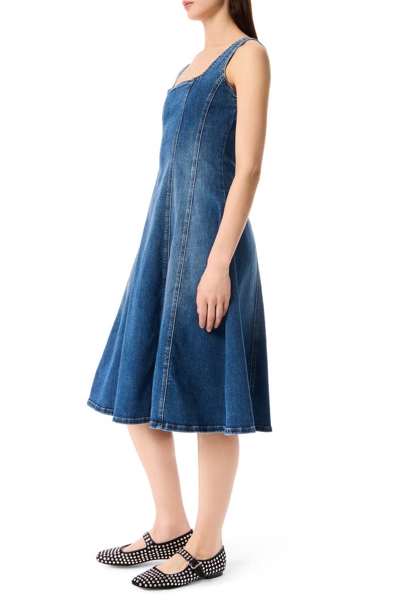 Robert Rodriguez Nova Sleeveless Seamed Denim Midi Dress, Alternate, color, Waterfall Wash