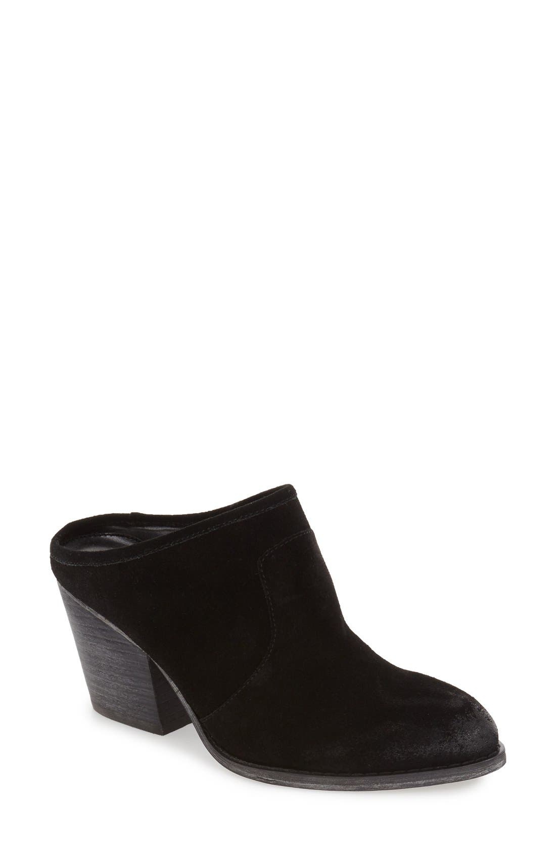 Treasure&Bond Charley Mule, Main, color, BLACK SUEDE
