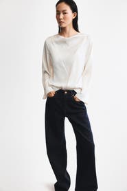 H&M Cowl-neck Satin Blouse
