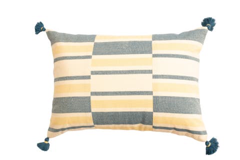 Jodha Handloom Lumbar Pillow Cover with Tassels