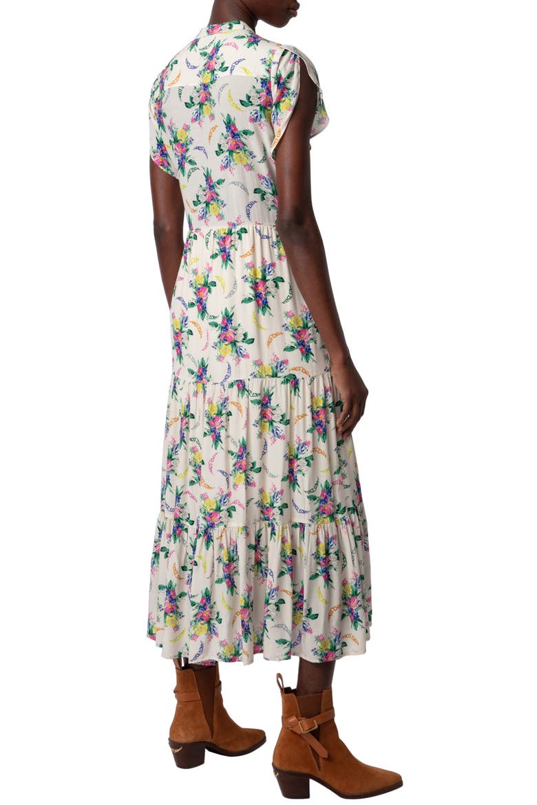 Razy Soft Bouquet Tulip Sleeve Dress, Alternate, color, MASTIC