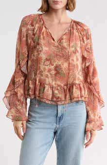 Ruffle Top with Bell Sleeves