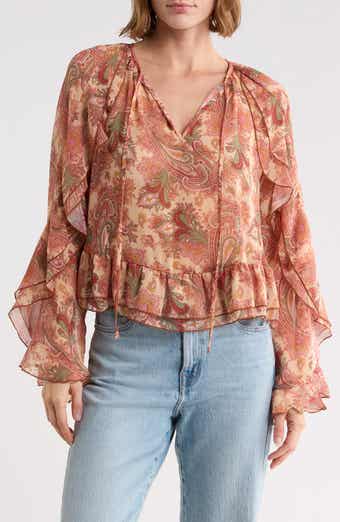 Ruffle Top with Bell Sleeves