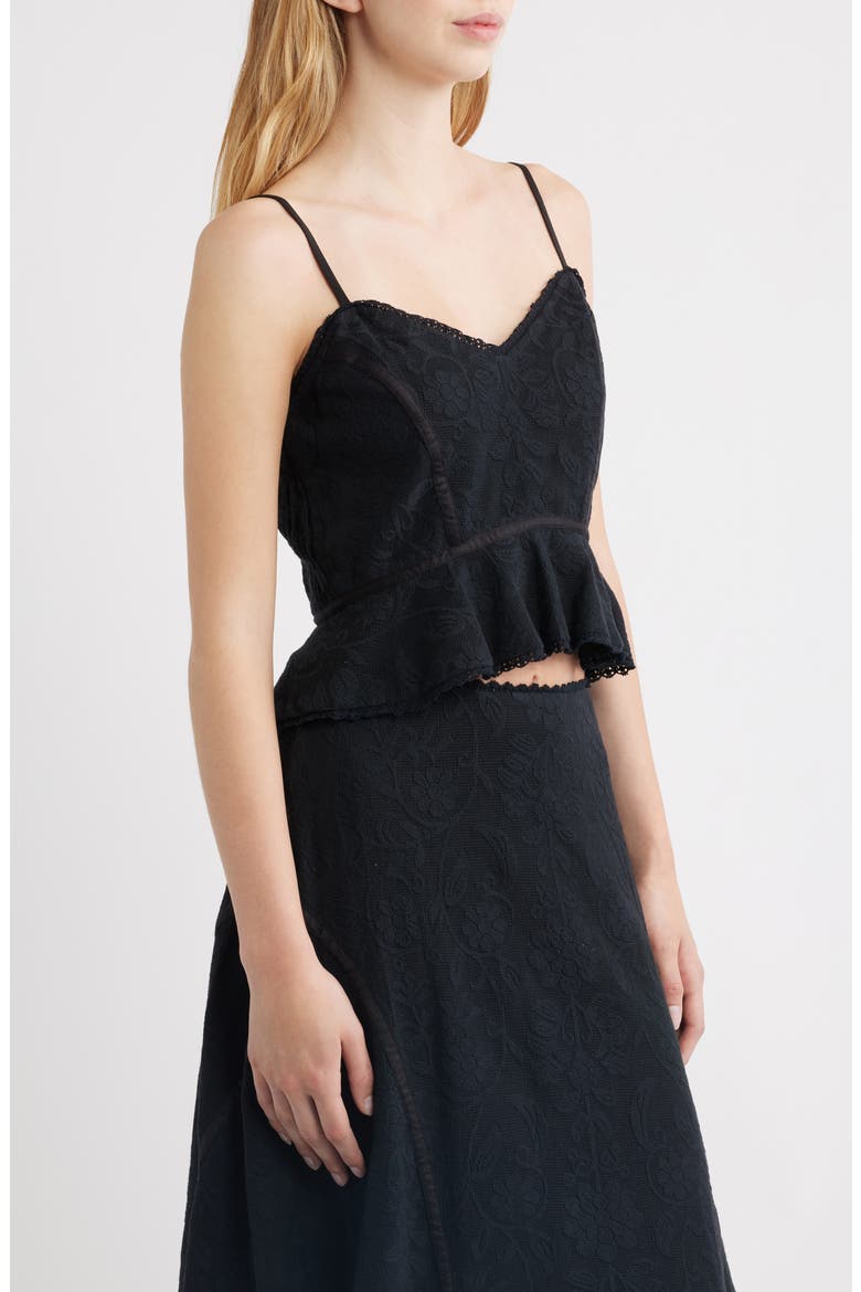 Sassafras Peplum Top, Alternate, color, BLACK