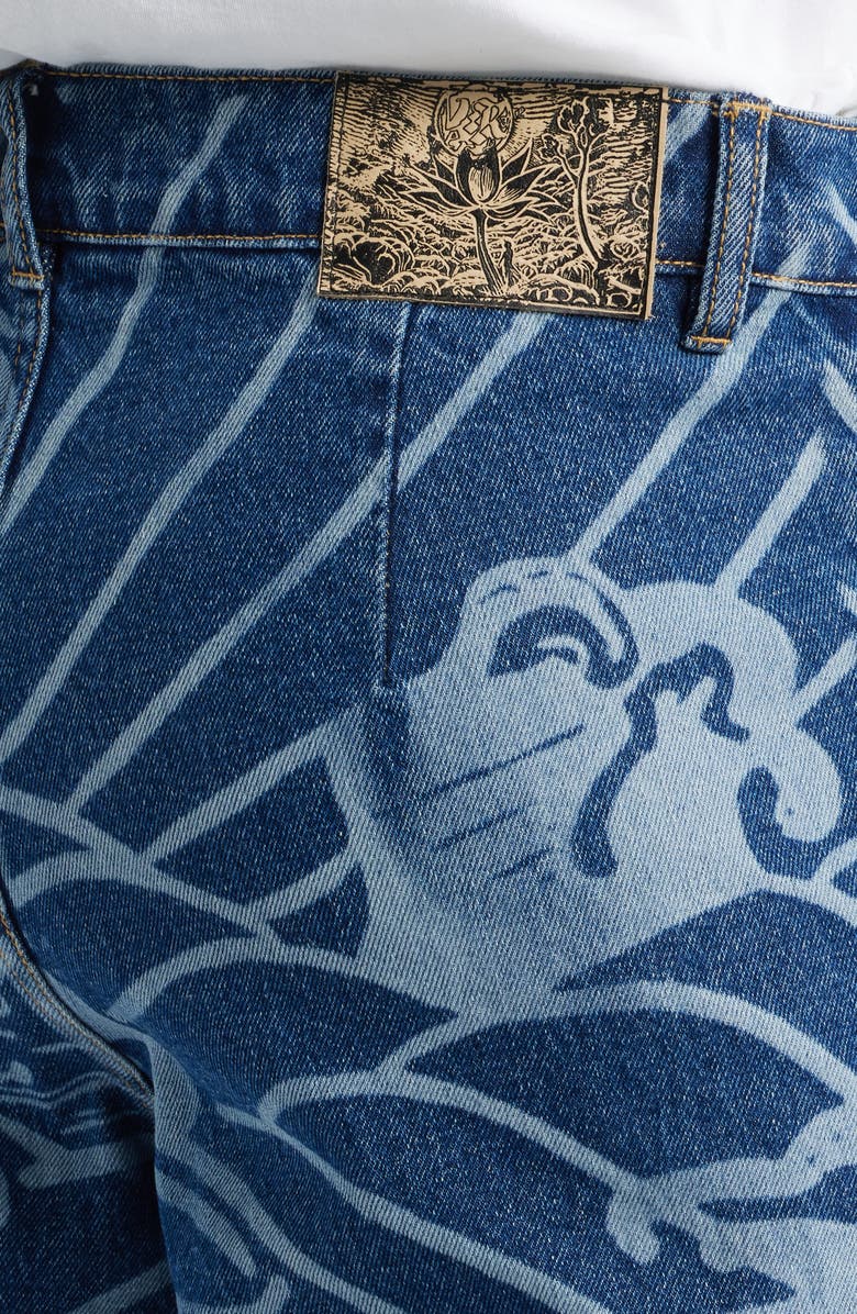 VERYRARE High Tide Laser Print Straight Leg Jeans, Alternate, color, Blue