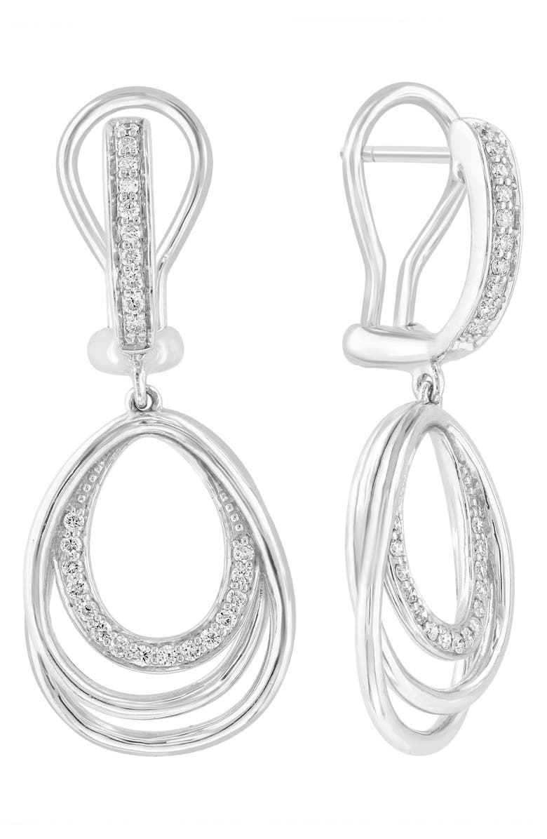 EFFY Diamond Drop Earrings, Alternate, color, White Gold