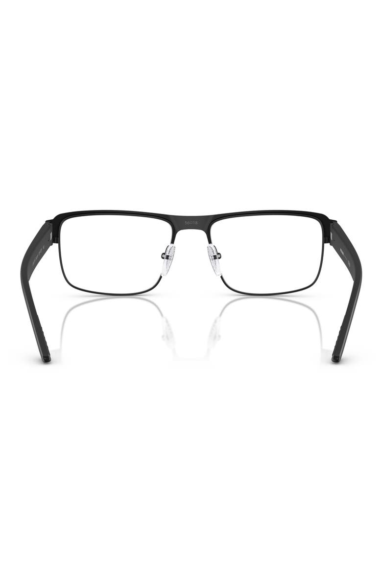 56mm Rectangular Optical Glasses, Alternate, color, MATTE BLACK
