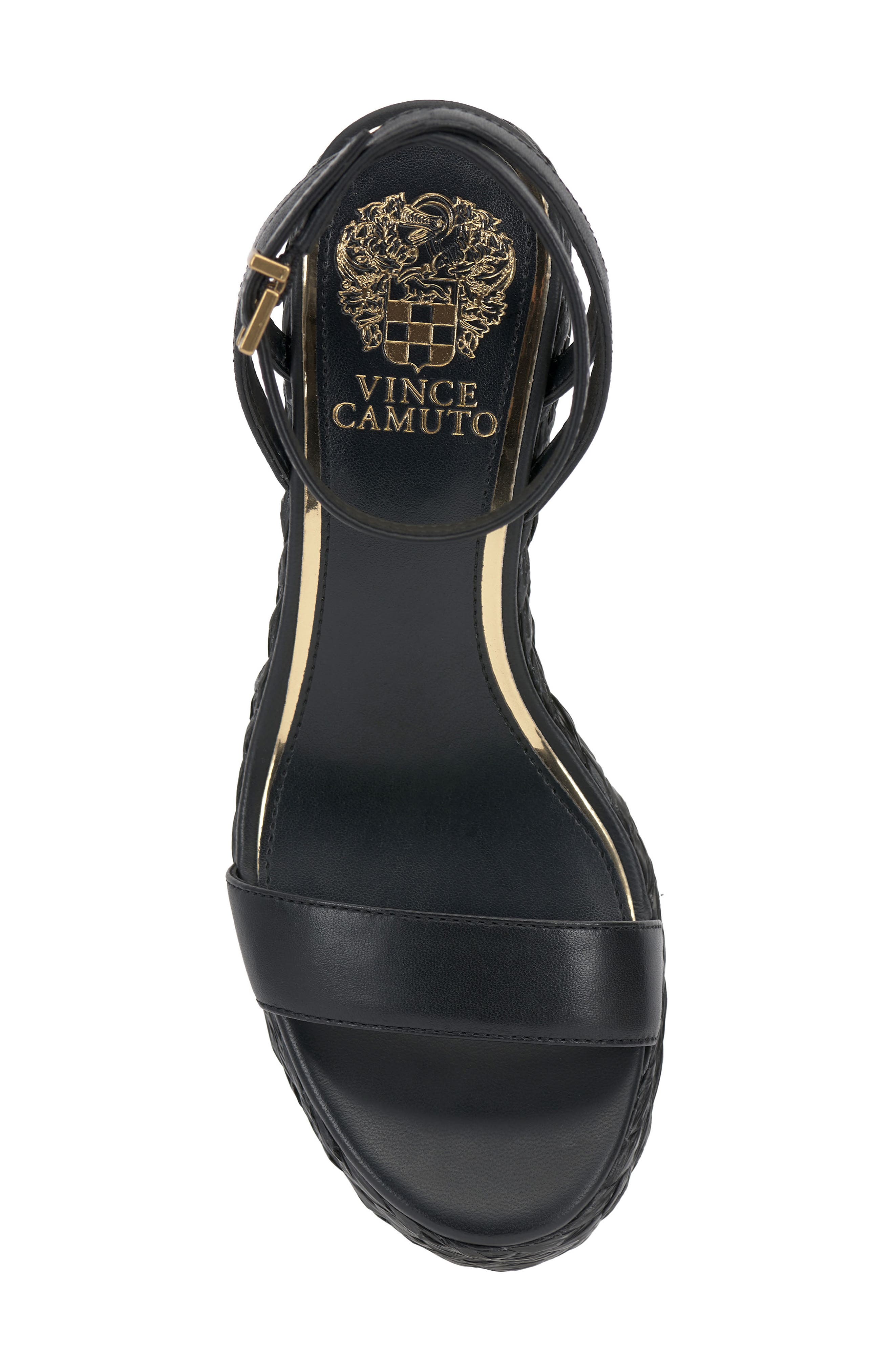 Vince Camuto Emrey Platform Wedge Sandal, Alternate, color, Black