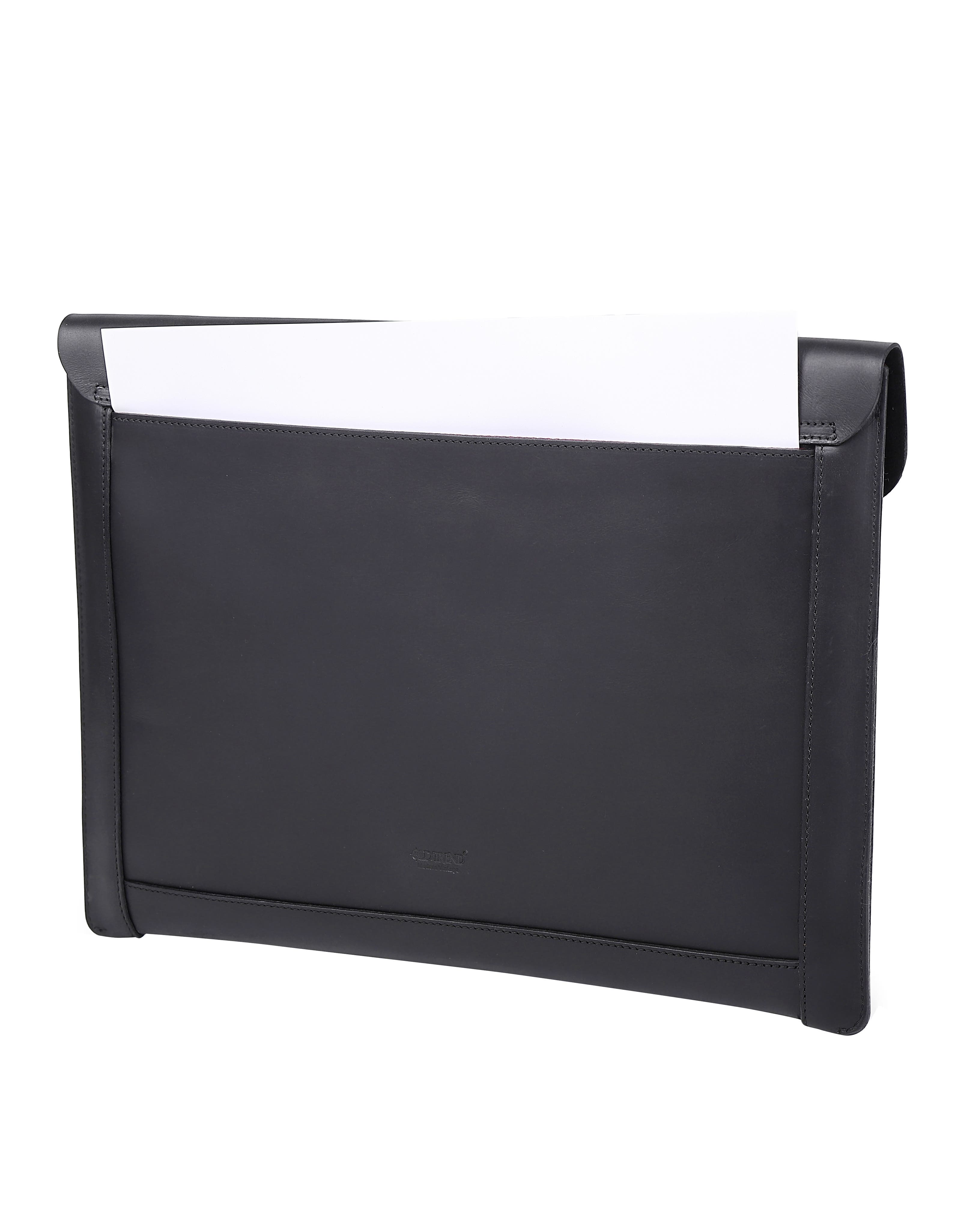 OLD TREND Myrtle Genuine Leather Laptop Sleeve, Alternate, color, Black