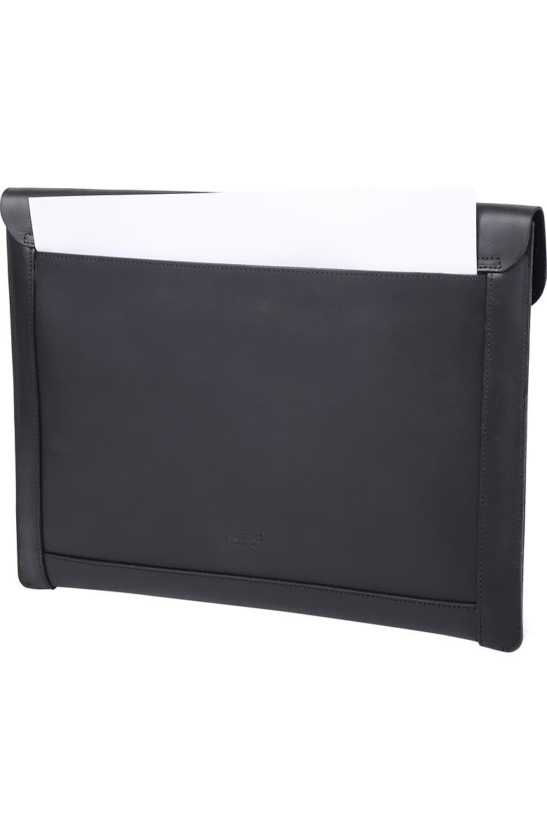 OLD TREND Myrtle Genuine Leather Laptop Sleeve, Alternate, color, Black