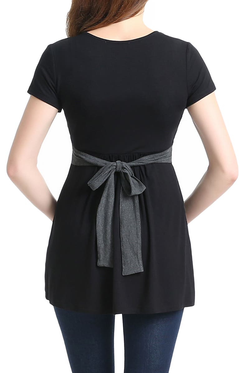 Kimi and Kai Jasmine Belted Maternity/Nursing Surplice Top, Alternate, color, 