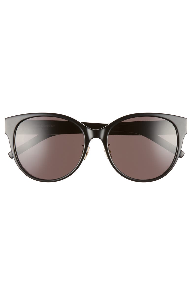 Saint Laurent 57mm Round Sunglasses, Alternate, color, 