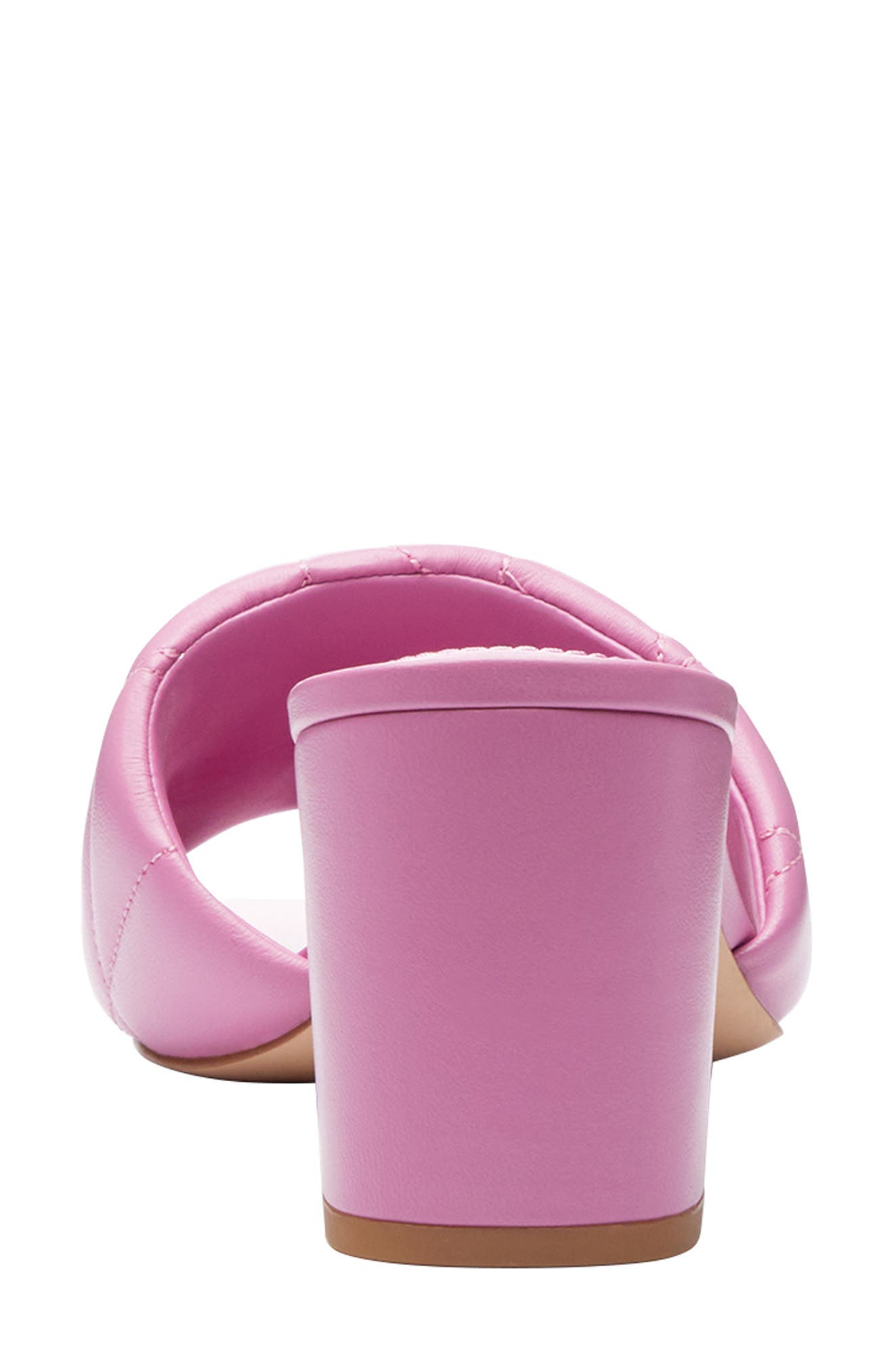 Quilted Leather Block Heel Sandal, Alternate, color, FUCHSIA.