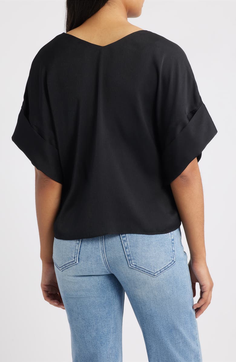 Wit & Wisdom Roll Cuff Dolman Top, Alternate, color, Black