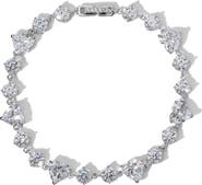 Nadri Le Bisou Halo Heart Line Bracelet
