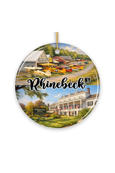 Rhinebeck New York Landmarks Ornament - Version 2