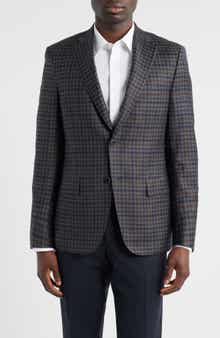 Milano Regular Fit Check Super 130s Wool Sport Coat