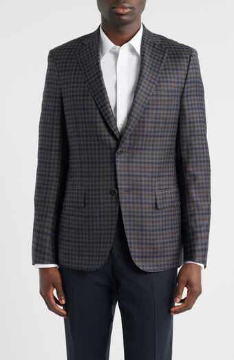 Milano Regular Fit Check Super 130s Wool Sport Coat
