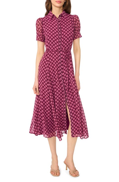 Print Midi Shirtdress