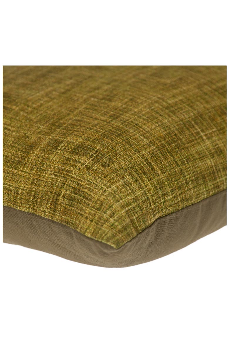 Textured Cotton Pillow, Alternate, color, GREEN