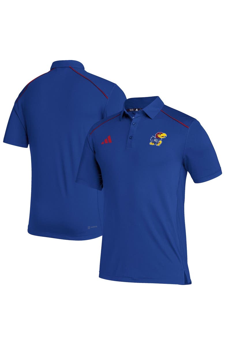 adidas Men's adidas Royal Kansas Jayhawks Coaches AEROREADY Polo, Alternate, color,