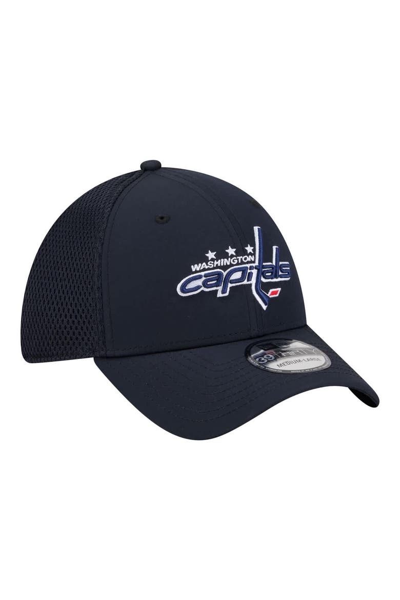 Men's New Era  Navy Washington Capitals Logo 39THIRTY Flex Hat, Alternate, color, Navy