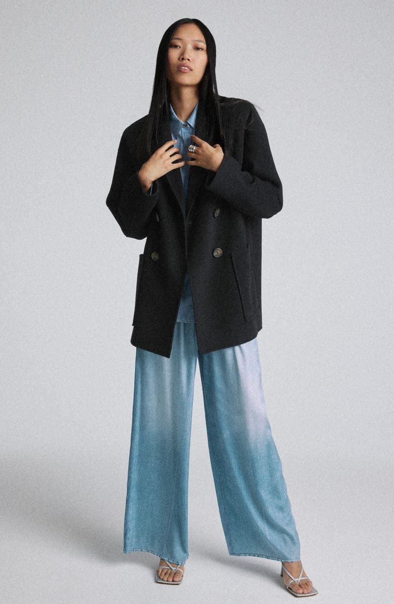 Splendid x Kate Young Stretch Silk Button-Up Shirt, Alternate, color, 