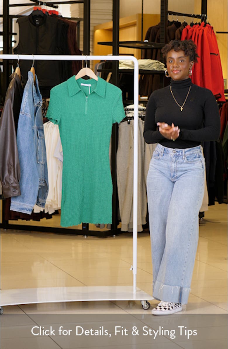 Textured Body-Con Polo Dress, sales video thumbnail