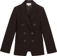 Reiss Lia Double Breasted Wool Blend Blazer