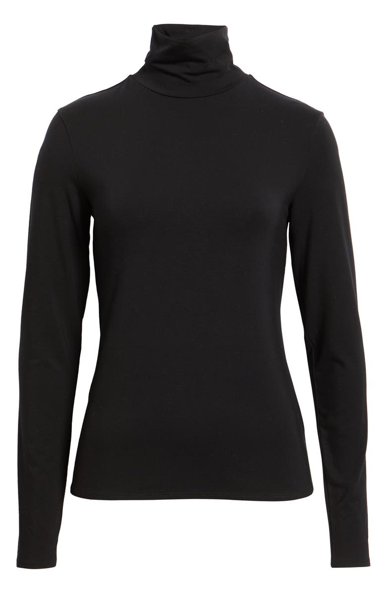 Nordstrom Turtleneck Knit Top, Alternate, color, Black