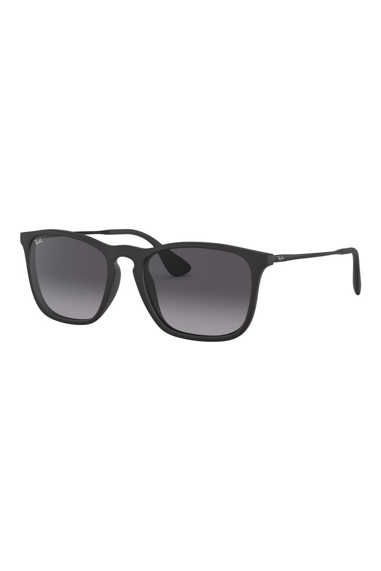 54mm Square Sunglasses, Alternate, color, BLACK