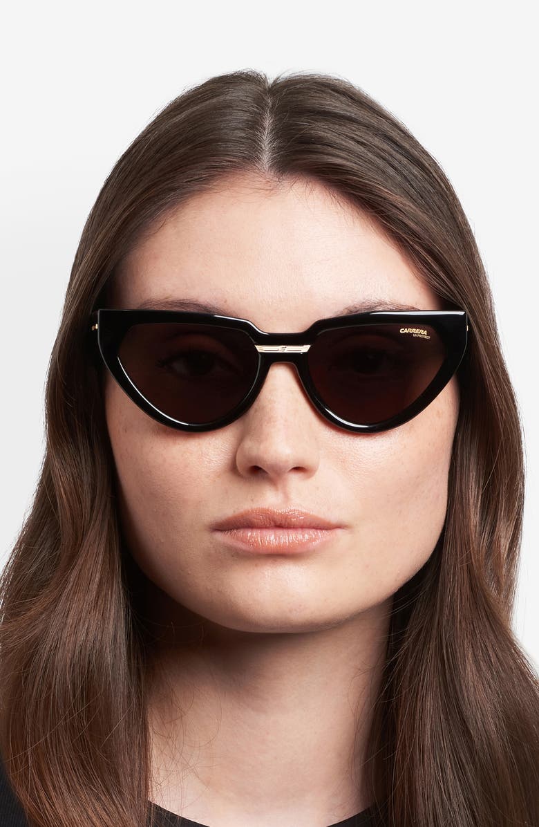 Carrera Eyewear Victory 57mm Butterfly Sunglasses, Alternate, color, Black/ Mauve