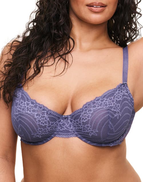Adore Me Nixie Unlined Demi Bra In Dark Purple
