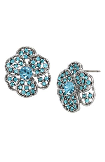 KURT GEIGER KURT GEIGER LONDON CRYSTAL PAVÉ FLOWER STUD EARRINGS