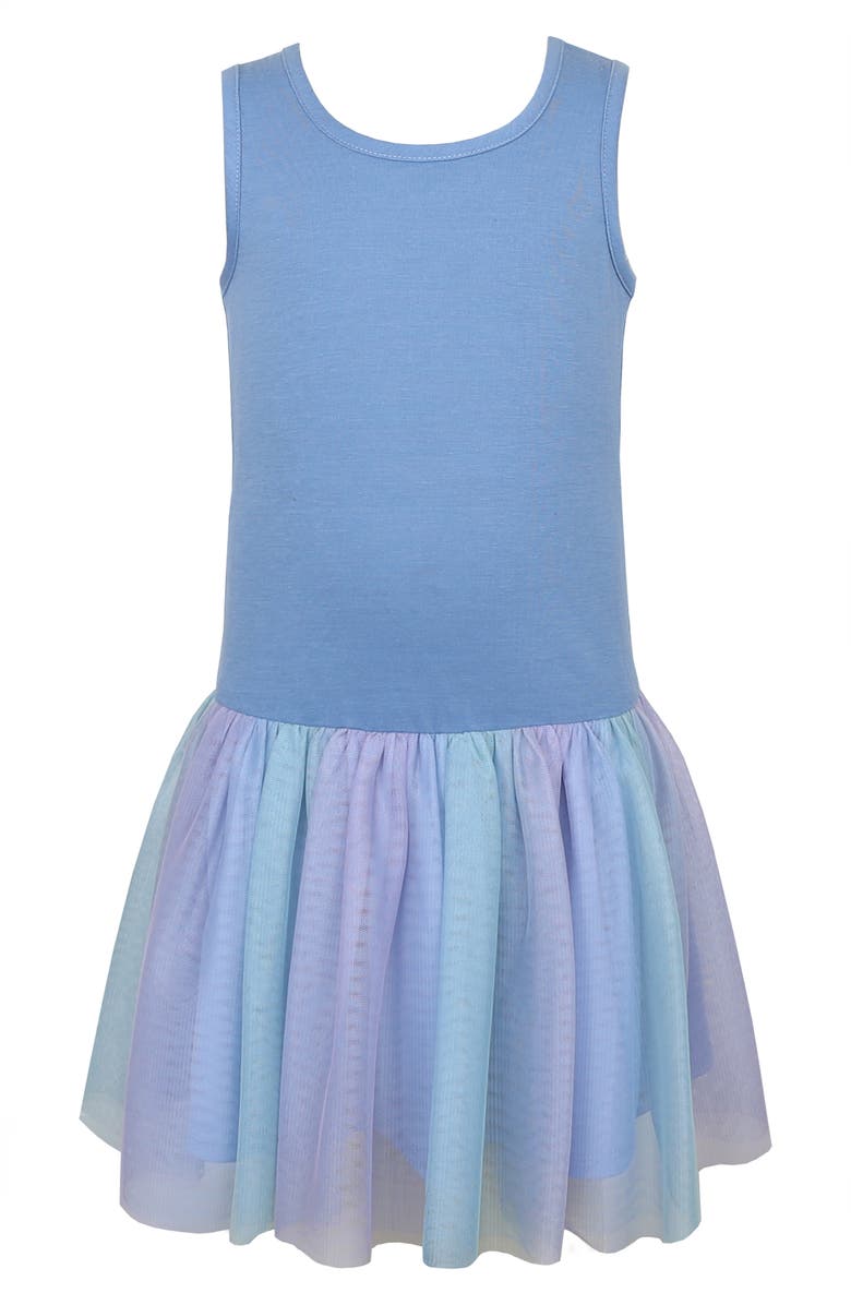 Zunie Kids' Tutu Dress & Fleece Hoodie Set, Alternate, color, Dusty Blue