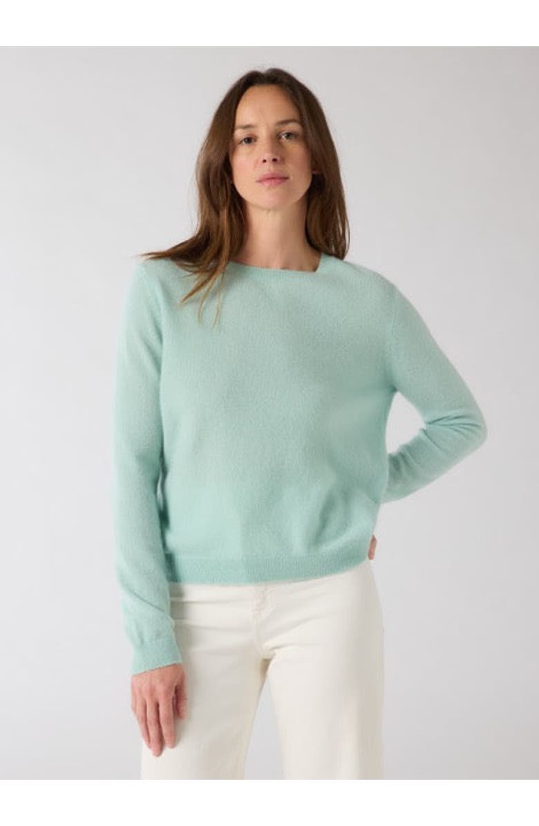 Majestic Filatures Cashmere Seamless Long Sleeve Crewneck, Main, color, Vert D'eau