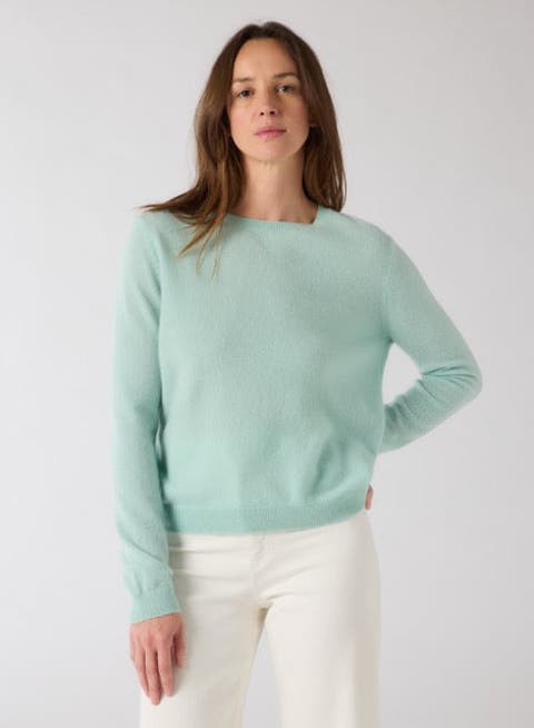 Cashmere Seamless Long Sleeve Crewneck