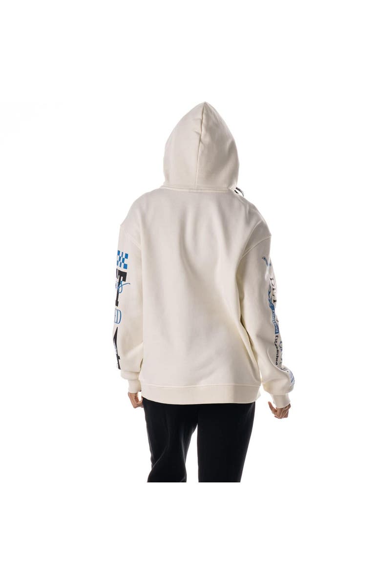 THE WILD COLLECTIVE Unisex The Wild Collective Cream Detroit Lions Stacked Graphic Sleeve Fleece Hoodie, Alternate, color, Cream