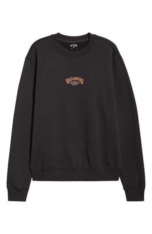 Billabong Short Sands Crewneck Sweatshirt In Black